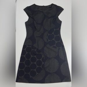Karen Millen Blue and Gray Circle Pattern Mini Dress 👗